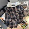 Vintage Colorful Plaid Hooded Jacket