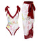 Elegant Floral Chiffon Swimsuit