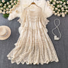 Elegant Loose-fit Hollowed Knitted Dress