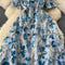 Premium Sequined Floral A-line Dress