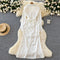 Elegant Waist-slimming Lace Shirt Dress