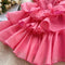 High-end Puffy Ruffle Dress with Ribbon