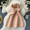 Off-shoulder 3d Knotted Ruffled Dress