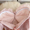 Off-shoulder Ruffled Pink Chiffon Top