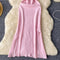 Solid Color Bodycon Knitted Dress