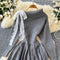 Slant Neckline Bow-tie Knitted Dress