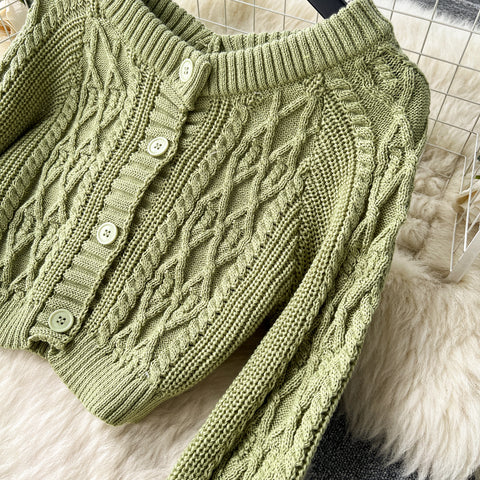 Twisted Cardigan&Skirt Thermal 2Pcs