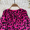 Vintage Leopard Printed Flared Dress