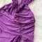 Printed Hollowed Mesh Slip Dress
