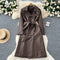 Vintage Lace-up PU Trench Coat