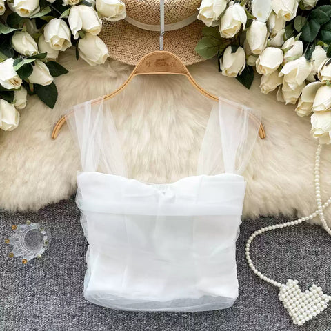 Fairy Mesh Padded Camisole Top