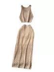 Halter Knitwear&Hip-wrapping Skirt 2Pcs