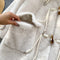 Thermal Cow-horn Button Hooded Coat