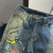 Chic Street Graffiti Loose-fit Jeans