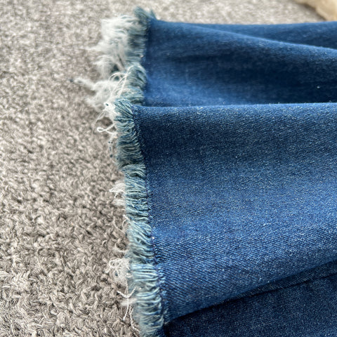 Tank Top & Fringed Skirt Denim 2Pcs
