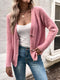 Simple Design V-neck Loose Cardigan