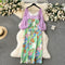 Niche Colorful Patchwork Printed Dress