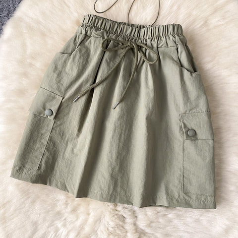 Chic Shirt&Skirt Drawstring 2Pcs