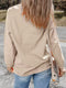 Casual Round Collar Oversized Sweatshirt