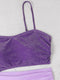 Purple Gradient Waist Simple Design Swimwear