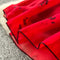 V-neck Printed Red Mesh Slip Dress