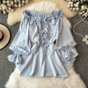 Sweetie Ruffled Lace-up Short Dress