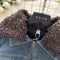 Vintage Furry Lapeled Denim Jacket