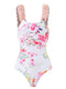 Customized  One-piece Petals Backless  Swimsuit