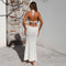 See-through Hollowed Knitted Slip Dress