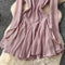 Fairy Hollow-knitted Ruffled Dress