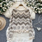 Hollow Crochet Fringed Wave Knitwear