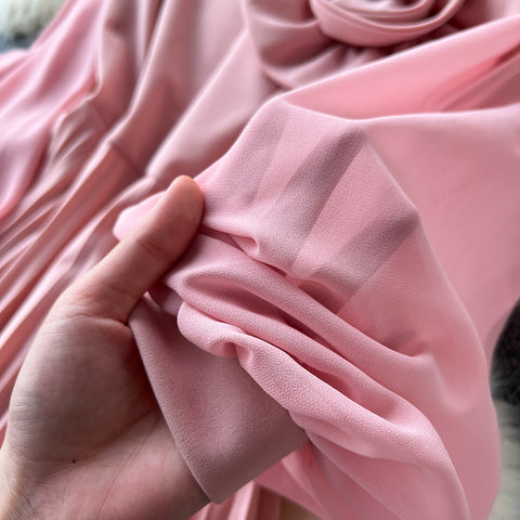 3D Flower Pleated Pink Dress