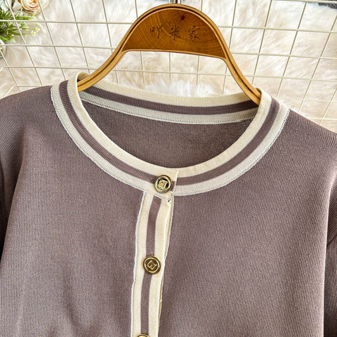 Cardigan&Vest&Trousers Knitted 3Pcs