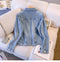 Simple Design Slim-fit Denim Jacket