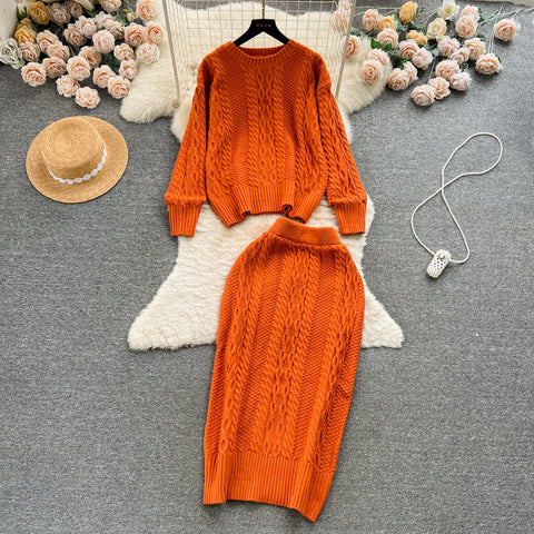 Thermal Sweater&Skirt Twisted 2Pcs