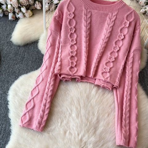 Sweater&Split Skirt Thermal Knitted 2Pcs