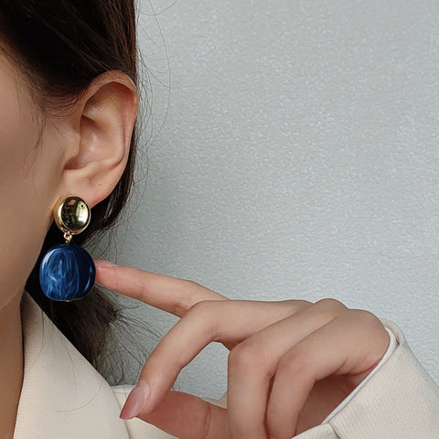 Haze Blue Geometric Fashion Earring