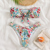 Floral Split Triangle Spa  Bikini