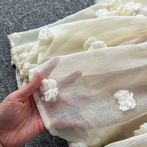 3d Floral Loose-fit Slip Dress