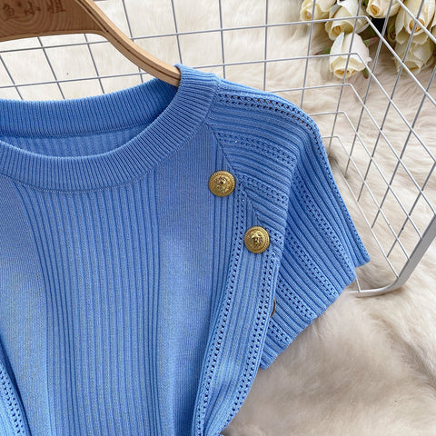 Elegant Knitwear&Skirt Knitted 2Pcs