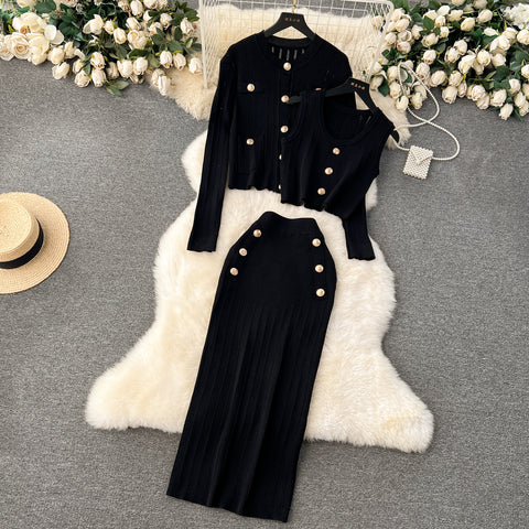 Cardigan&Vest&Skirt Metal Button 3Pcs