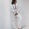 Casual Zipped Hooded Casual Jumpsuits