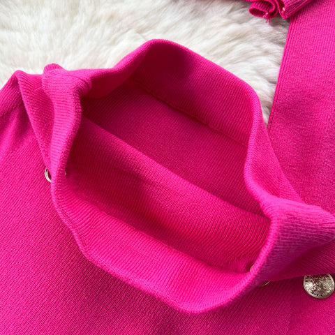 Cardigan&Vest&Hip-wrapping Skirt 3Pcs
