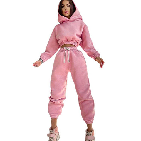 Hooded Sweatshirt&Trousers Sportswear 2Pcs