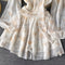 Fairy Floral Mesh Dress&Camisole 2Pcs