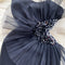 High-end Ruffled Mesh Patchwork Black Dress