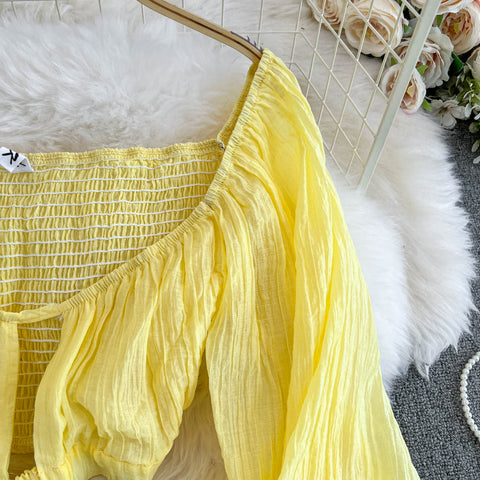 Sexy Low-cut Puffy Short Dress