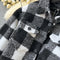 Black&White Plaid Tweed Jacket