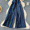 Chic Drawstring Loose-fit Slip Jumpsuit