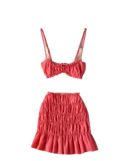 Camisole&Skirt Ruffled Niche 2Pcs